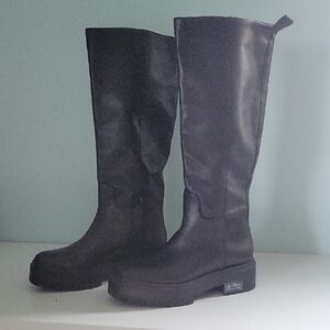 SAM EDELMAN LARINA KNEE HIGH WATERPROOF BOOTS   10  BLACK